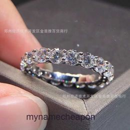 High end designer rings Tifancy 925 Sterling Silver High Carbon Round Diamond Wedding Ring for Men and Women Original 1:1 With Real Logo