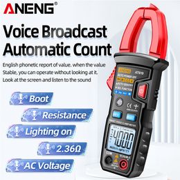 ANENG AT619 Digital Clamp Multimeter AC/DC Electrical Current Tester Voice Broadcast 4000 Counts Auto-ranging Measurement Tools