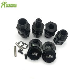 Alloy Upgrade Front Rear Wheel Nut Cap and 24mm Hex Hub Extended Axle Kit for 1/5 HPI ROFUN ROVAN KM BAJA 5B 5T 5SC Rc Car Parts