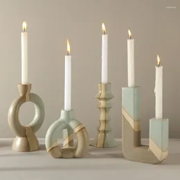 Candle Holders 16 Styles Ceramic Candlestick Nordic Holder Home Decoration Wedding