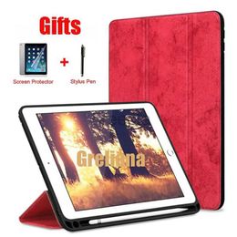 Tablet PC Cases Bags Case For iPad Pro 12.9112018/2020 Pencil Holder CoverSmart Stand Auto Sleep Case for iPad 12.9 2015/17 A1584 A1671 A1876 Capa 240411
