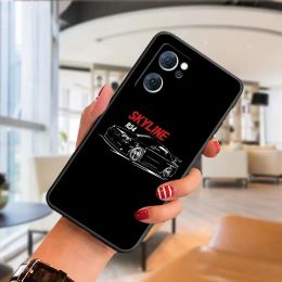 N-Nissan Skyline R34 Cars Cover Phone Case Funda For OPPO RENO 7 8 6 5 Coque 4 3 2 2F 10 PRO PLUS 4G FIND X2 X3 X5 5G Case Capa