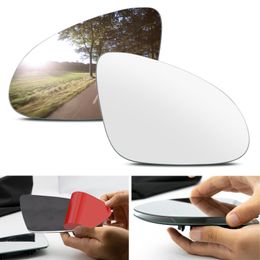 For Opel Vauxhall Astra J 2009-2015 GTC 2012-2018 Adam Wing Mirror Glass Side View Wide Angle Convex Stick On No Based Adhesvie