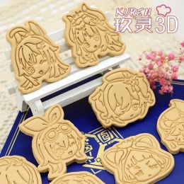 Genshin Impact Neuvillette Cake Tool Animal Cookie Cutter Christmas Cutters Biscuit Stamp Fondant Mould Baking Sugarcraft Molds