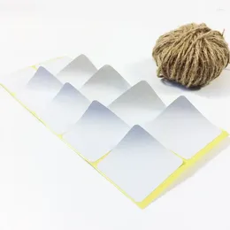 Gift Wrap 100pcs/lot Simple White Colour Square Design Kraft Blank Sealing Label Sticker DIY Package