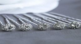 10Pcs Fashion Wedding Bridal Pearl Flower Clear Crystal Rhinestone Hair Pins Clips Bridesmaid Hairwear Jewelry Hair Accessories H07823162