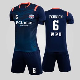 Football Jersey Set for Adults Children New Printed Game Training Team Uniform Short Sleeved Football Jersey Personalised Sportswear