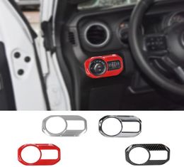 Car Headlight Lamp Switch Button Decoration Cover Stickers For Jeep Wrangler JL 2018 Factory Outlet High Quatlity Auto Interior A1194249