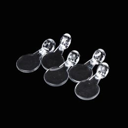 200PCS 16*8mm Acrylic Clear Jewellery Bails DIY Crafting Charm Hooks for Cabochons