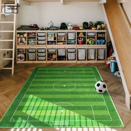 Football Field Fluffy Carpet Living Room Plush Rug For Kids Bedroom Hairy Foot Mat World Cup Soft Nursery Play Mat For Children