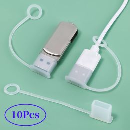 1-10Pcs Anti-Lost Dust Cover For USB A Dust Plug Semi-Transparent PET USB 2.0 3.0 3.1 Adapter Charging Cable Protector Cap