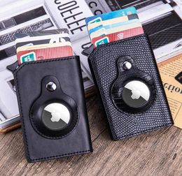 Card Holders Smart Air Tag Wallet Rfid Holder Antilost Protective Cover Multifunctional Men Leather With Money Clips5611709