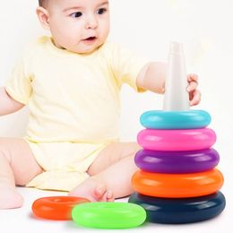 Montessori Tower Baby Toy Colour Stacking Montessori Educational Game Babies Stacking Track Baby Development Toys For 1 2 3 Years