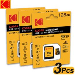 Cards 3Pcs Kodak SD Memory Card 128GB SD/TF Flash Card Mini Sd Cards Flash Memory Card Class 10 With Package Free SD Adapter For Phone