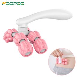 1 Piece Hand Held Massager Massager Roller for Hand Muscle Back Neck Foot Shoulder Leg Pain Relief Massage Tool Pink Office Home