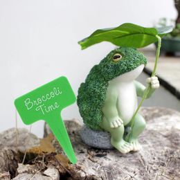 Garden Decorations Outdoor Broccoli Frogs Statues Personalized Crafts Desk Decor For TV Cabinets Desks