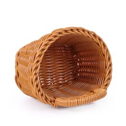 Wall Hanging Flower Basket for Living Room Fruit Sundries Organizer Home Decor Hand-woven Baskets Kitchen Storage Basket Pots