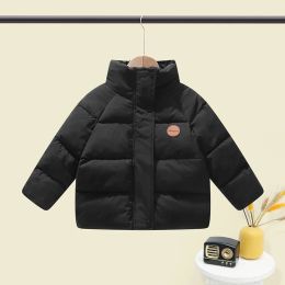 Kids Down Outerwear Winter New Warm Coats Baby Stand Collar Down Jackets Children Clothing Thicken Windproof Boys Girls Parkas