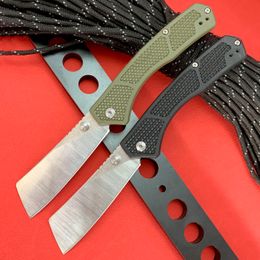 7.4 inch 2043 folding knife D2 steel nylon Fibre black/green handle Back Lock camping outdoor knife