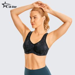 Sweatshirts Women's Sports Bra Max Control Underwire High Impact Plus Size with Adjustable Straps