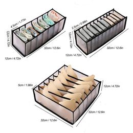 Wardrobe Drawer Organiser Underwear, Clothes , Storage Box Foldable Closet For Underpants Socks Bra For Household Storage Box