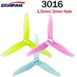 Drones 6 Pairs / 12 Pairs Gemfan 3016 Propeller 1.5m 2mm Hole 3 Inch 3blade Cw Ccw Fpv Propeller Mini Props for 3inch Fpv Racing Drone