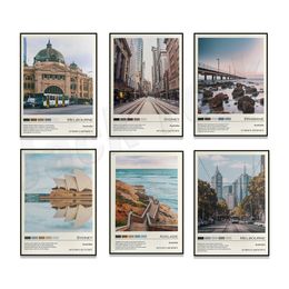 Adelaide, Brisbane, Melbourne, Perth, Sydney, Australia Print, Travel Prints Wall Decor Landscape Poster,