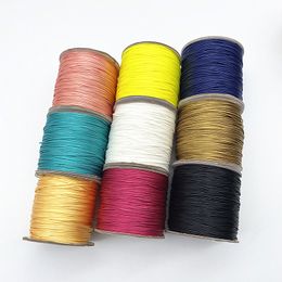 New 0.5--2.0mm 10meters Waxed Cord Waxed Thread Cord String Strap Necklace Rope Bead DIY Jewelry Making for Bracelet