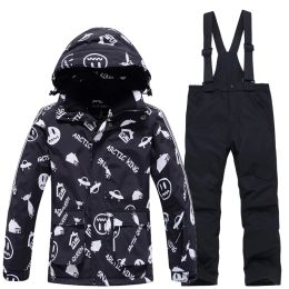 Trousers Children's Snow Suit Sets, Snowboarding Clothing, Outdoor Sports Costumes, Skiing Jackets and Pants, Boy or Girl's, Wint
