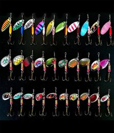 30pcs lot Spinners Fishing Lure Mixed Colour Size Weight Metal Spoon Lures Hard Bait Fishing Tackle Metal Lure Atificial Lure 201039903461
