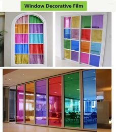 Window Stickers HOHOFILM 50cmx200cm Architectural Film Adhesive Glass Decorative Home Decor Sticker With Glue Tinted