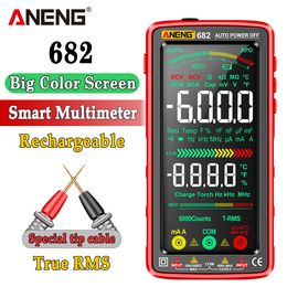 Smart Digital Multimeter 6000 Counts AC/DC Ammeter Voltage Test Rechargeable Ohm Diode NCV Live Zero Fire Multimeter Testers