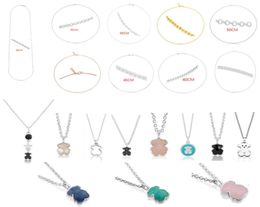 2022 New 925 Silver Cute Bear Pendant Necklace Fashion Classic Girls Jewellery Manufacturer Original Jewellery Gift Spot Whole19309584959599