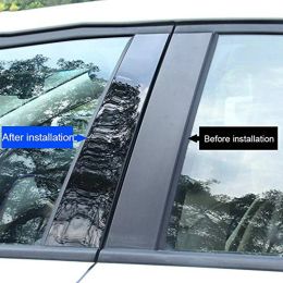 Glossy Black Car Door Window Column BC Pillar Post Trim Sticker Cover for BMW X5 E83 2004-2010 F25 2011-2017 G01 2018-2023