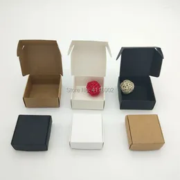 Gift Wrap 500pcs 8.5 6 3cm Brown Kraft Paper Collection Box Handmade DIY Soap Business Card Party Wedding Package Boxes