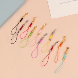 10pcs Phone Lanyard Lariat Strap Cords Lobster Clasp Rope Keychains Hooks Mobile Set Charms Keyring Bag Accessories Key Ring