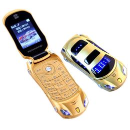 Unlocked Newmind F15 plus Mini Car Key Shape Student Flip Mobile Phone Childrend039s Toy Dual Sim Card Cartoon Cell phone6452049