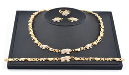 2 Sets Dubai jewelry set for women Necklaces Earrings 14K Gold Jewelry Sets women Wedding Jewelry earrings for women set8853970