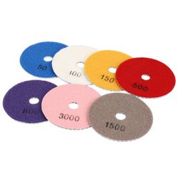 24Pcs Diamond Polishing Pads 4 Inch Wet/Dry Set For Granite Stone Concrete Marble