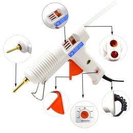 Gun 150w 100w Hot Melt Glue Gun with Temperature Control Thermostat 5 Free Glue Sticks for Home Diy Industrial Manufacture