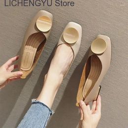 Dress Shoes Summer Candy Color Pumps Women Low Heel Boat Slip On Shallow Female Zapatos Mujer Office Work