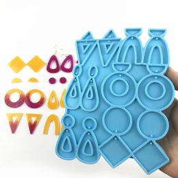 Earrings Epoxy Resin Mould Geometric Shape Pendant Silicone Mould for DIY Epoxy Resin Jewellery Pendants Crafts Making Tools