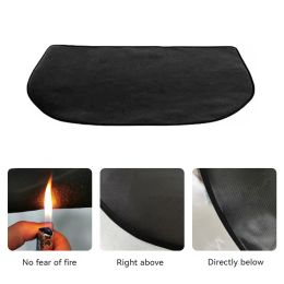 Fire Resistant Semi Circular Carpet Flame Retardant And High-temperature Resistant Fireplace Mat 2-layer Glass Fibre Floor Mat