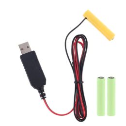 Battery USB Power SupplyCable Replace 1.5V AAA Battery for Radio Electric Toy Clock LED Strip Calculator 594A