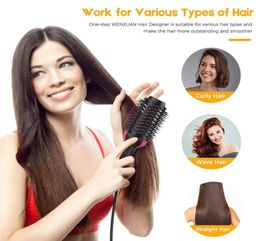 One Step Hairs Dryer Brush Hair Straightener Curler Electric Blow Dryers With Hair039s Comb Air Curling Iron7177825