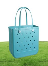 Waterproof Woman Eva Tote Large Shopping Basket Bags Washable Beach Silicone Bogg Bag Purse Eco Jelly Candy Lady Handbags3570406