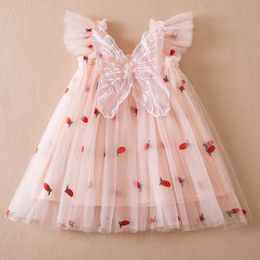 Girl's Dresses Cute Girls Dress New Summer Girl Vestidos Polka Dots Princess Clothing Toddler Tutu Baby Kids Birthday Tulle Costume Casual Wear