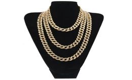 Hip Hop Bling Fashion Chains Jewellery Mens Gold Silver Miami Cuban Link Chain Necklaces Diamond Iced Out Chian Necklaces308d9172196