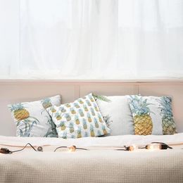 Pillow Pineapple Throw Cover Tropical Exotic Fruit Watercolor Modern Single-Sided Digital Printing 45x45 Case