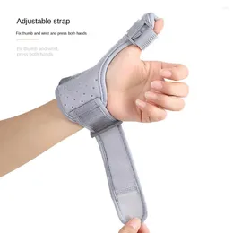 Wrist Support Aluminium Alloy Hand Brace Sports Safety Composite Cloth Adjustable Grey Black Thumb